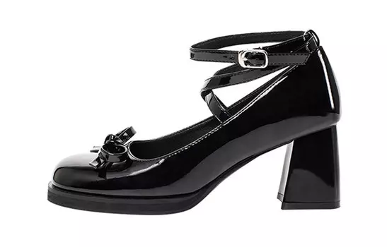 Туфли женские на высоком каблуке Wonderful Couple, цвет Black low heel 2.5cm