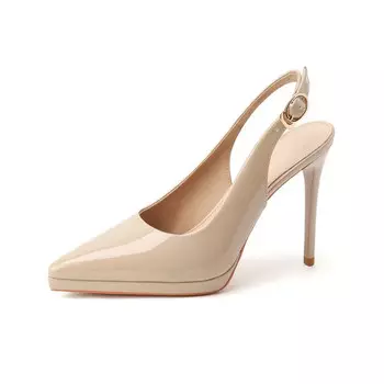 Туфли женские на высоком каблуке Xingdiman, цвет Nude 10cm