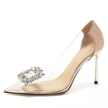 Туфли женские на высоком каблуке Xingdiman, серебряный