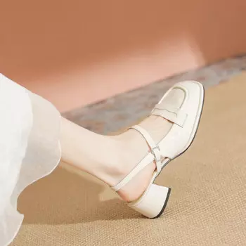 Туфли женские на высоком каблуке Yafei Xuanyu, белый