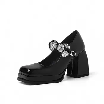 Туфли женские на высоком каблуке Yikefei, черный