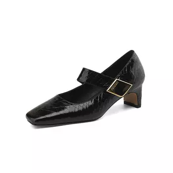 Туфли женские на высоком каблуке Yikefei, черный