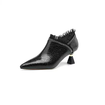 Туфли женские на высоком каблуке Yikefei, черный