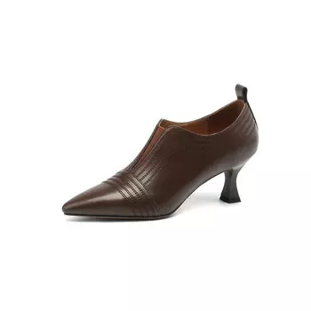 Туфли женские на высоком каблуке Yikefei, черный