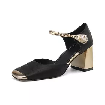 Туфли женские на высоком каблуке Yikefei, цвет Classic Black