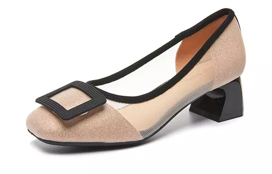 Туфли женские на высоком каблуке Zgr, бежевый