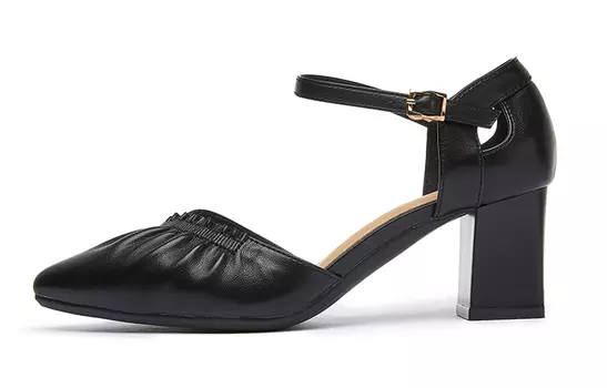 Туфли женские на высоком каблуке Zgr, черный