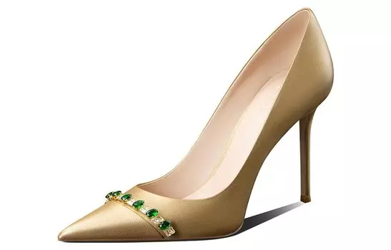 Туфли женские на высоком каблуке золотой Miss Left, золотой