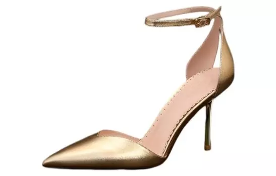 Туфли женские на высоком каблуке золотой Miss Left, золотой