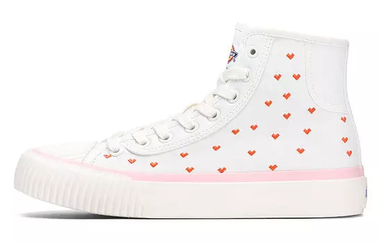 Туфли женские парусиновые высокие белые Dickies