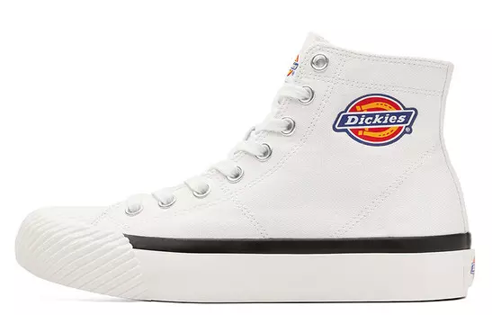 Туфли женские парусиновые высокие белые Dickies