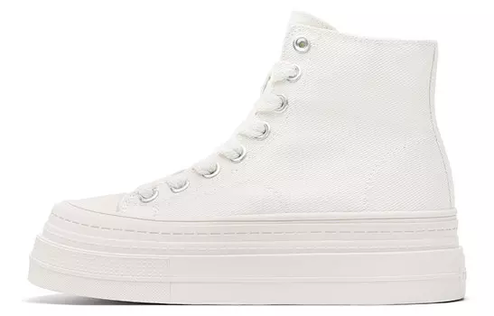 Туфли женские парусиновые высокие бежевые Dickies