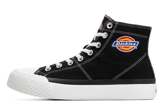 Туфли женские парусиновые высокие черные Dickies