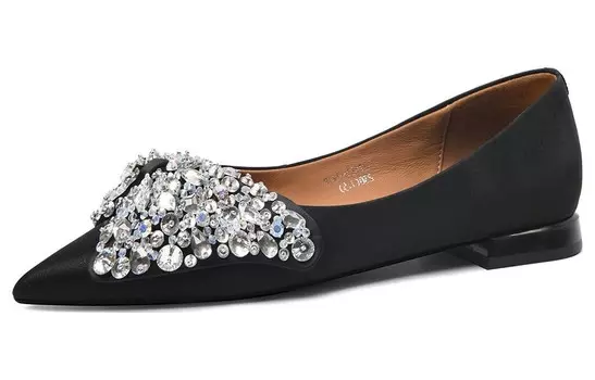 Туфли женские повседневные Women's Casual Shoes Women's Low-Top Black Cameido