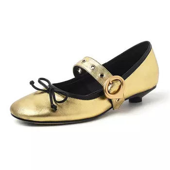 Туфли женские повседневные Women's Casual Shoes Women's Flowerskam, золотой