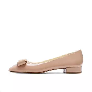 Туфли женские повседневные Women's Casual Shoes Women's Nude Lukecsion, цвет Patent Leather Nude (2cm)