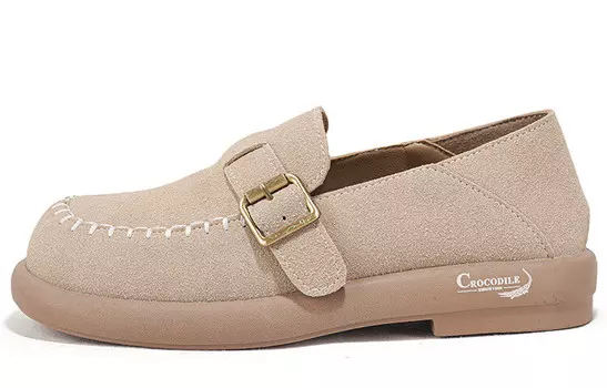 Туфли женские повседневные Women's Casual Shoes Women's Crocodile, хаки