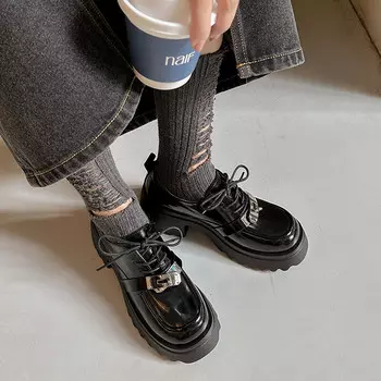 Туфли женские повседневные Women's Casual Shoes Women's Low-Top Mo Lin, черный