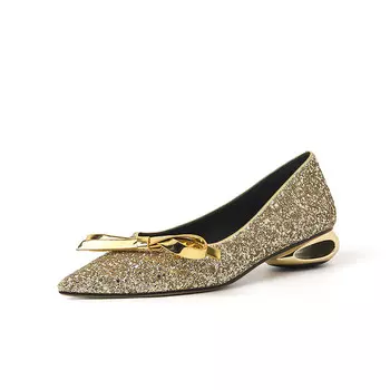 Туфли женские повседневные Women's Casual Shoes Women's Bai Shiting, золотой