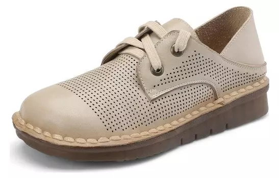 Туфли женские повседневные Women's Casual Shoes Women's Low-Top Occaman, бежевый