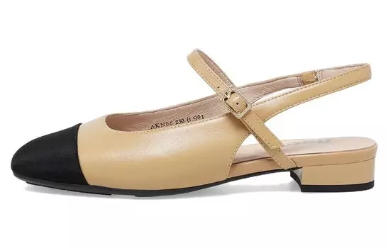 Туфли женские повседневные Women's Casual Shoes Women's Low-Top Bata, цвет Apricot/Black