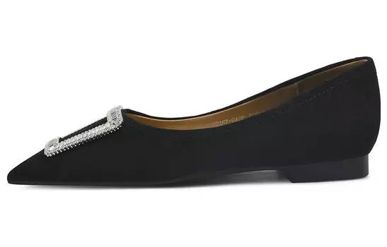 Туфли женские повседневные Women's Casual Shoes Women's Low-Top Black Cameido