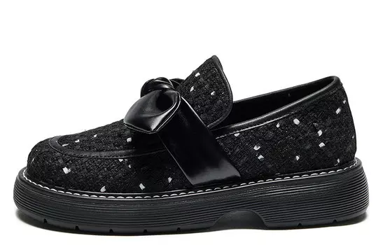 Туфли женские повседневные Women's Casual Shoes Women's Low-Top White/Black Joy&Mario