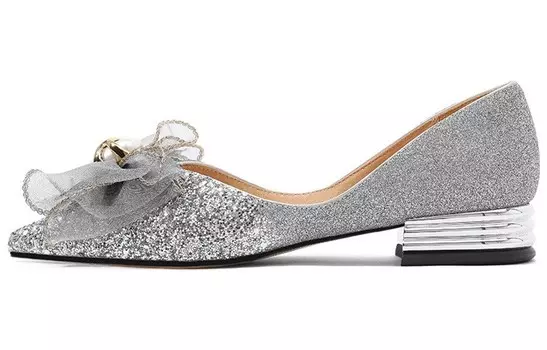 Туфли женские повседневные Women's Casual Shoes Women's Low-Top Silver Cameido, серебряный