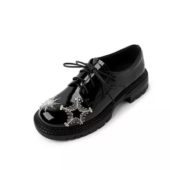 Туфли женские повседневные Women's Casual Shoes Women's Low-Top Black Five-Nine Dan Seven