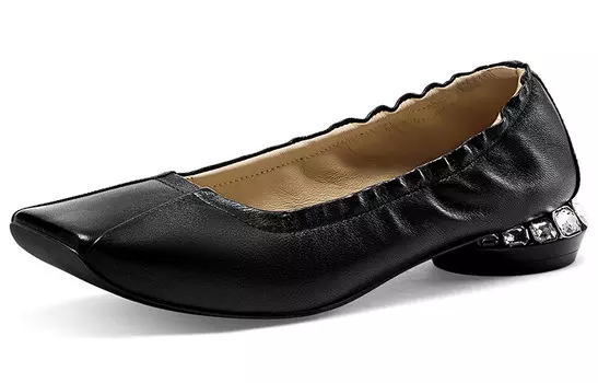 Туфли женские повседневные Women's Casual Shoes Women's Low-Top Black Elle