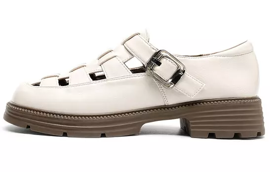 Туфли женские повседневные Women's Casual Shoes Women's Beige Eblan