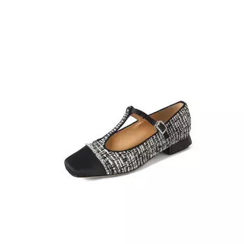 Туфли женские повседневные Women's Casual Shoes Women's Low-Top Zi Xiao, цвет Black/Gold