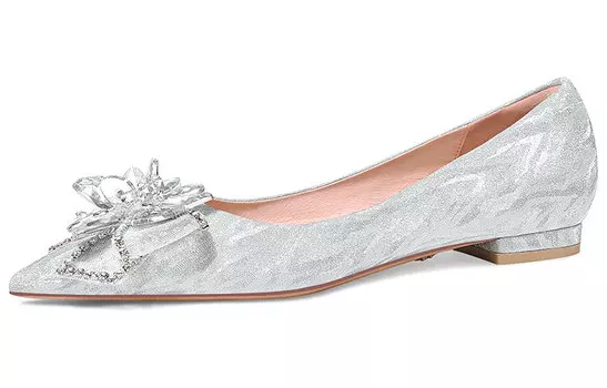 Туфли женские повседневные Women's Casual Shoes Women's Low-Top Silver Lily Wei, серебряный