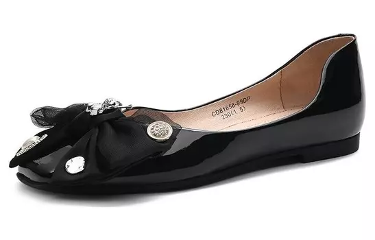 Туфли женские повседневные Women's Casual Shoes Women's Low-Top Black Cameido