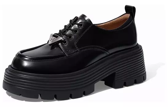 Туфли женские повседневные Women's Casual Shoes Women's Low-Top Black Zsazsazsu