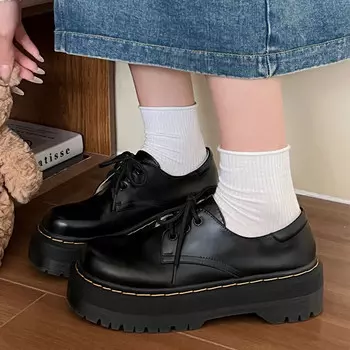 Туфли женские повседневные Women's Casual Shoes Women's Mupple, цвет Black Fleece-Lined