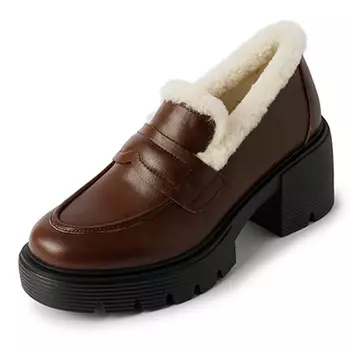 Туфли женские повседневные Women's Casual Shoes Women's Low-Top Rongcheng Shoe King, коричневый