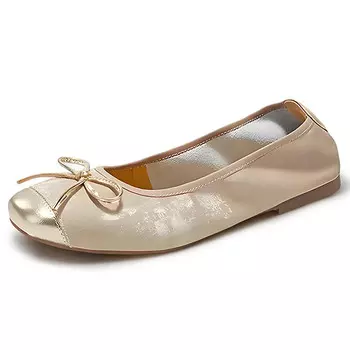Туфли женские повседневные Women's Casual Shoes Women's Devanro, цвет Champagne [High-quality sheepskin, lightweight and comfortable]