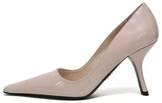 Туфли женские Prada на каблуке, бежевый
