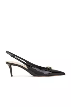 Туфли женские V Logo 60 The Bold Edition Sling Back Heel Valentino Garavani, цвет Nero