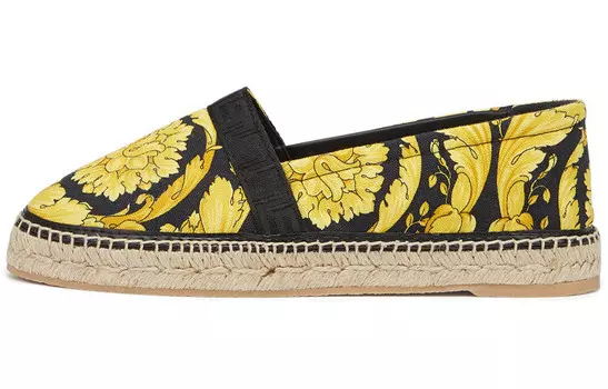 Туфли женские Versace Barocco, черный / желтый