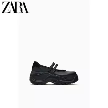 Туфли женские Zara на толстой подошве, черный