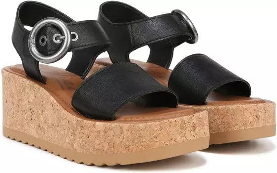 Туфли ZODIAC Glory Ankle Strap Wedge Sandal, черный