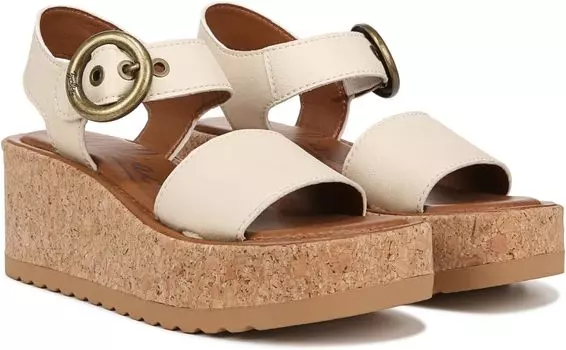 Туфли ZODIAC Glory Ankle Strap Wedge Sandal, цвет Bone