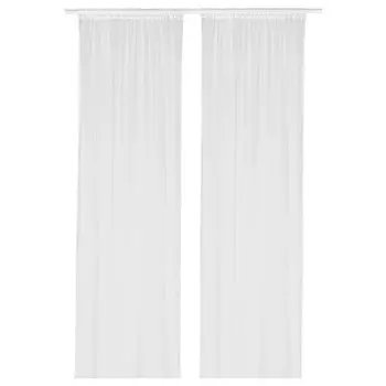 Тюль/2 шарфа, белый, 280х300 см, LILL IKEA