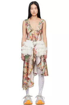 Тюльпановое миди-платье Collina Strada, мультиколор