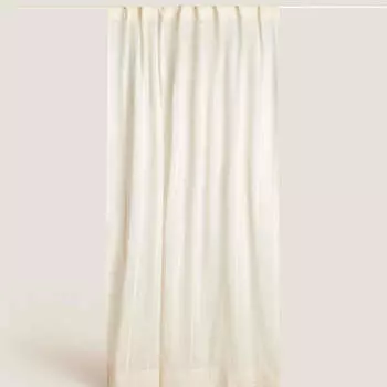 Тюль Zara Home Embroidered, бежевый