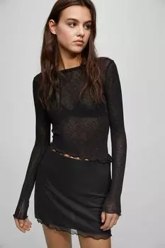 Тюлевая футболка с длинными рукавами PULL&amp;BEAR