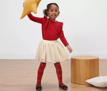 Тюлевая юбка для малышей Tchibo, крем с блестками