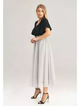 Тюлевая юбка стандартного кроя Figlfigl, серый